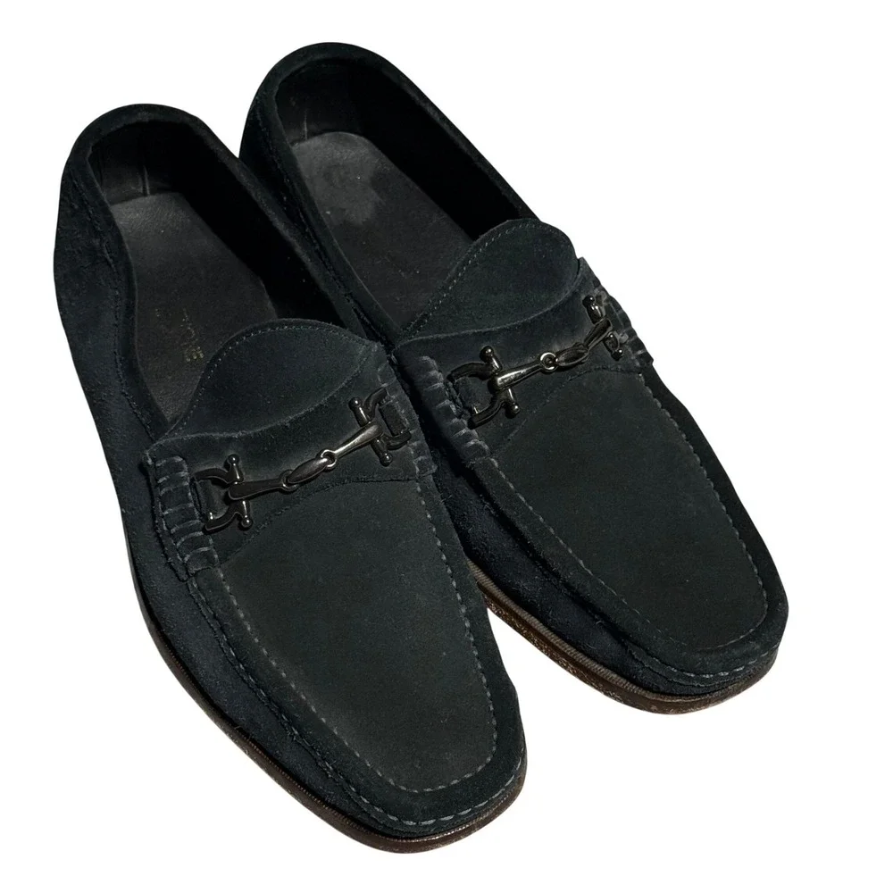 Marks & Spencer Collezione Mens‎ Suede Bit Loafers Dark Navy Slip On Shoes